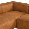Chicago Upholstered Rawhide Tan Leather Corner Sofa 7