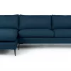 Freya Upholstered Twilight Blue Corner Sofa 6