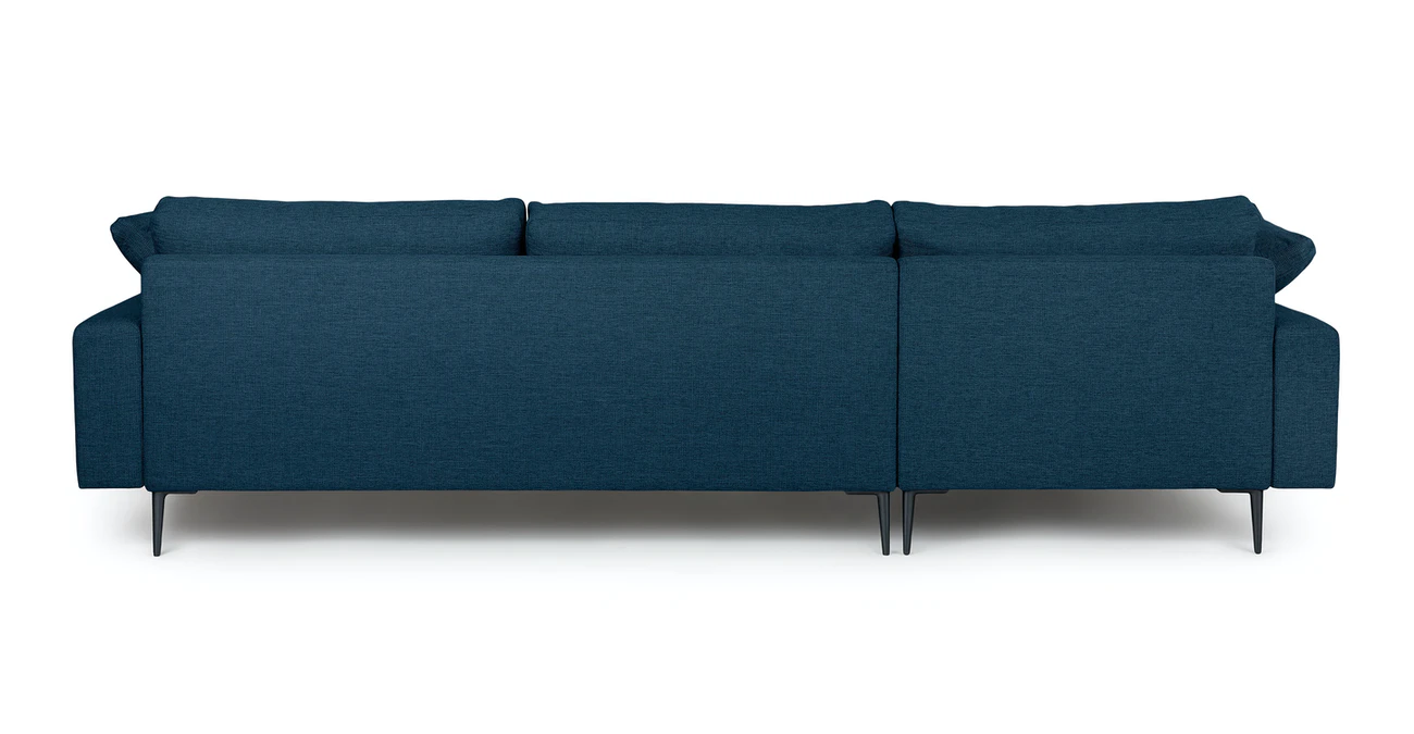 Freya Upholstered Twilight Blue Corner Sofa 2