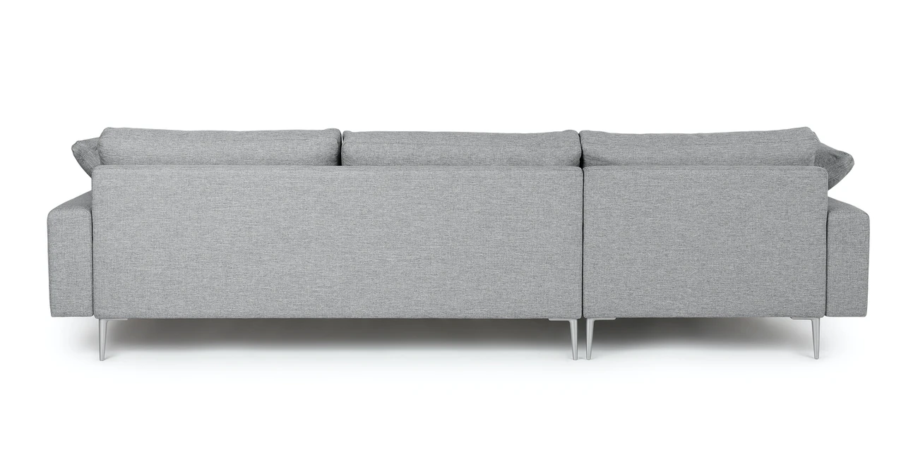 Freya Upholstered Winter Gray Corner Sofa 2