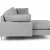 Freya Upholstered Winter Gray Corner Sofa 12