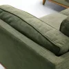Milan Upholstered 5-Seaters Green Corner Sofa 10