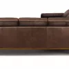 Milan Upholstered 5-Seaters Chocolate Corner Sofa 8