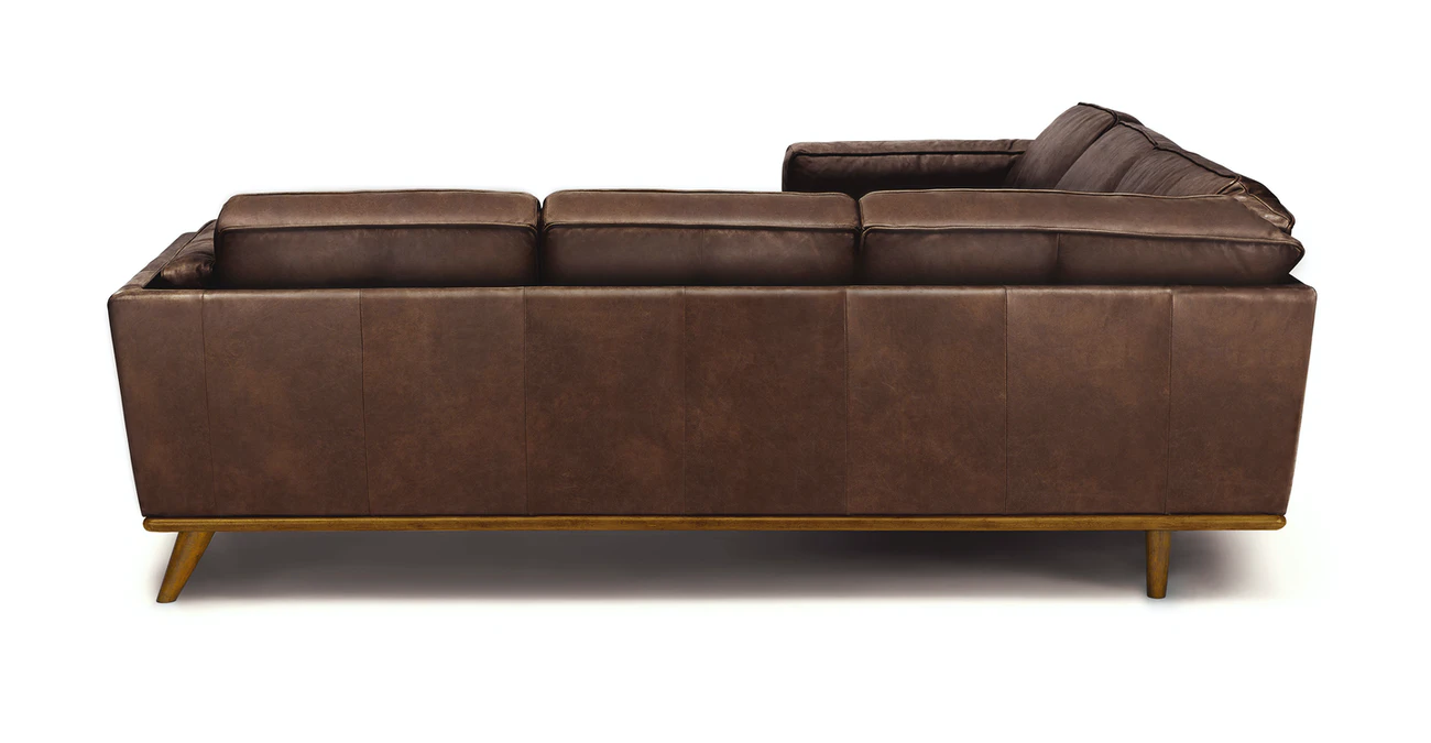 Milan Upholstered 5-Seaters Chocolate Corner Sofa 1