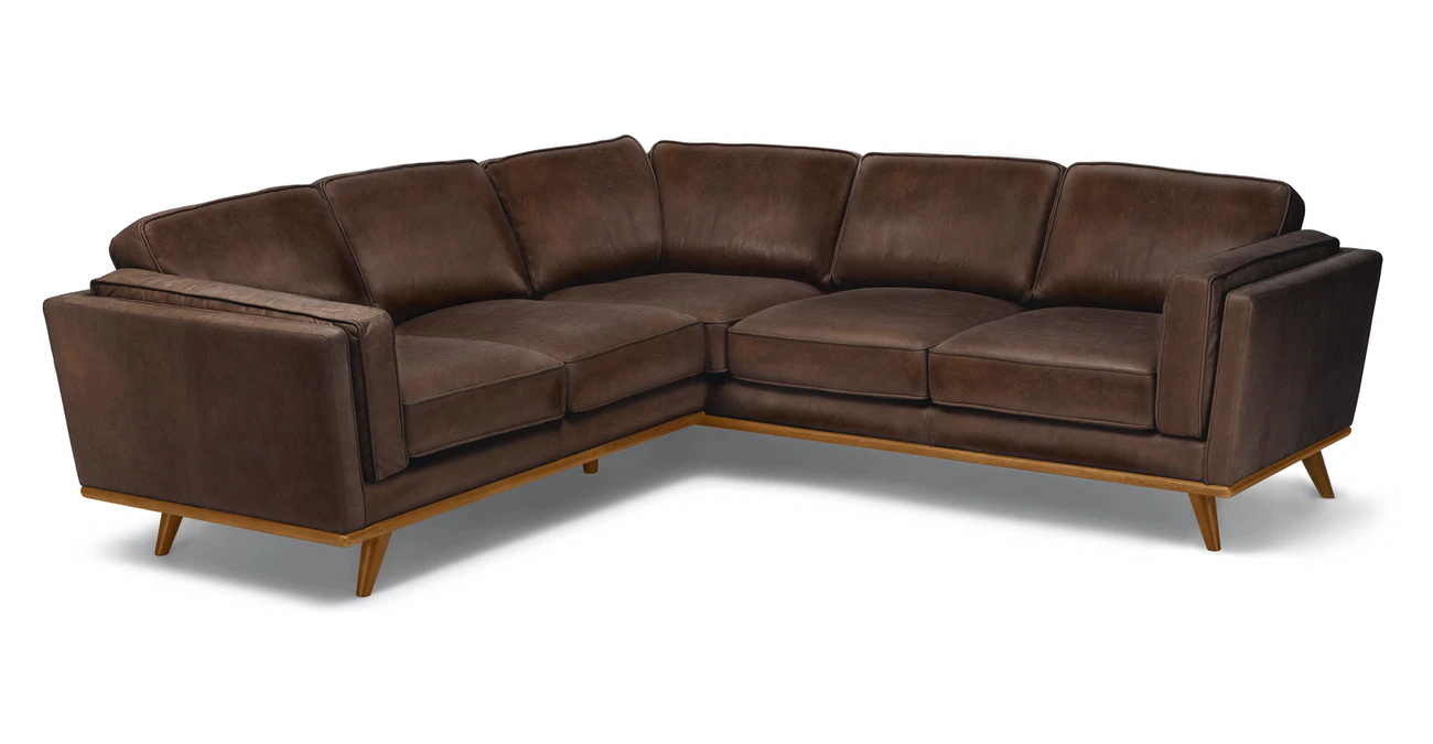 Milan Upholstered 5-Seaters Chocolate Corner Sofa 6