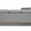 Milan Upholstered 5-Seaters Pebble Grey Corner Sofa 8