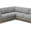 Milan Upholstered 5-Seaters Pebble Grey Corner Sofa 7
