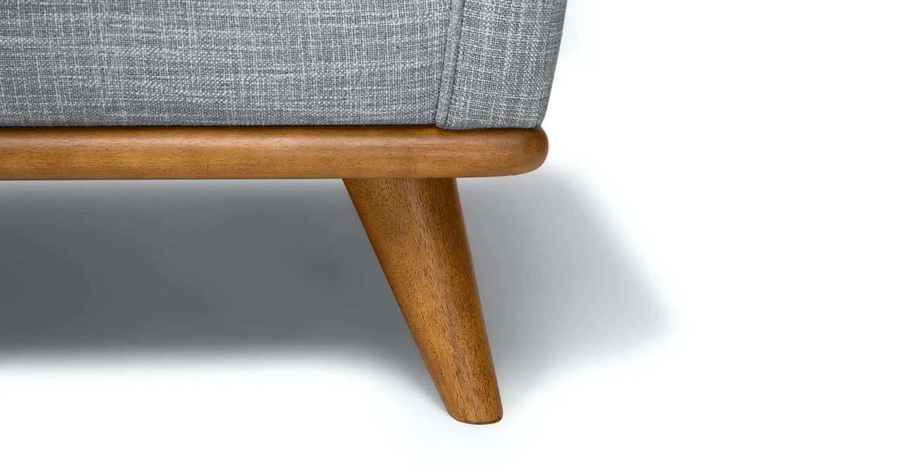Milan Upholstered 5-Seaters Pebble Grey Corner Sofa 4