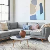 Milan Upholstered 5-Seaters Pebble Grey Corner Sofa 11