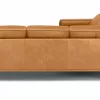 Milan Upholstered 5-Seaters Tan Leather Corner Sofa UK 8