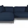 Milano Upholstered Aurora Blue Corner Sofa 8