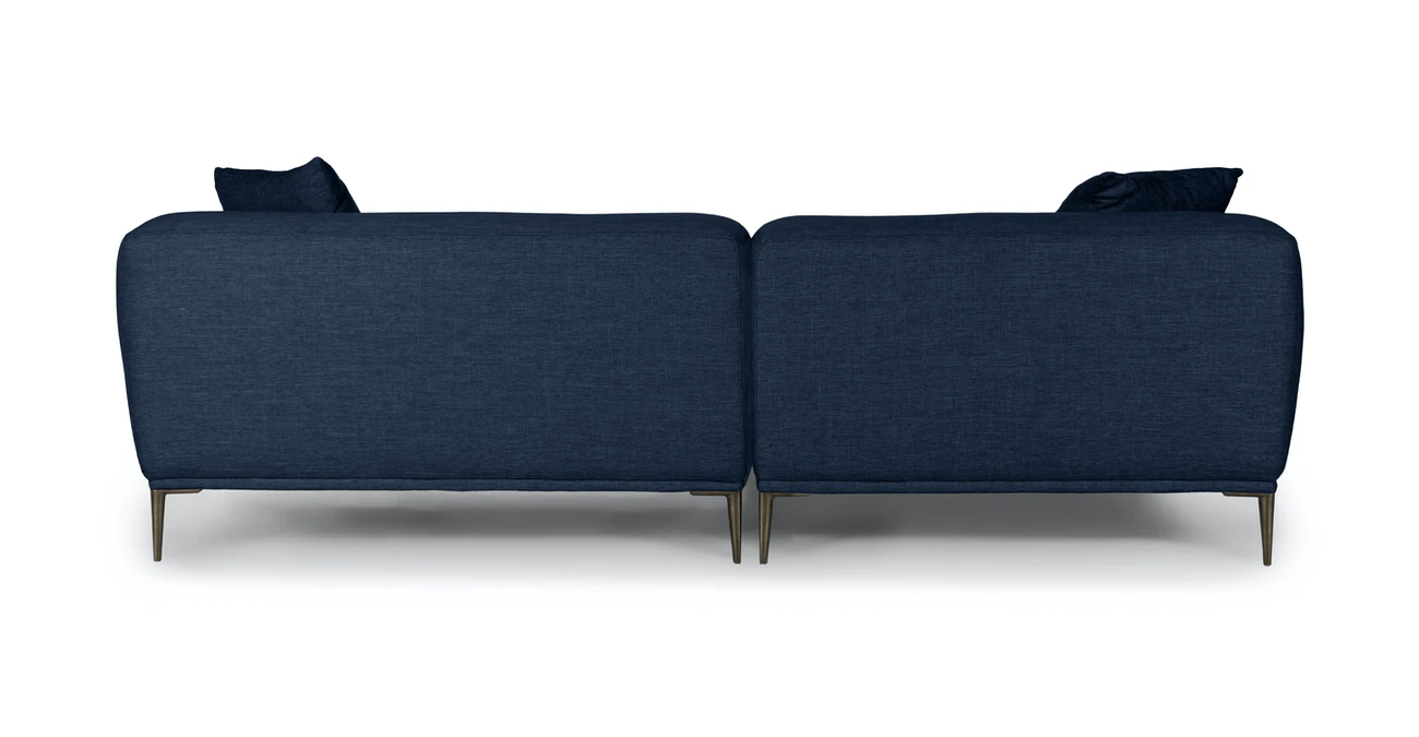Milano Upholstered Aurora Blue Corner Sofa 3