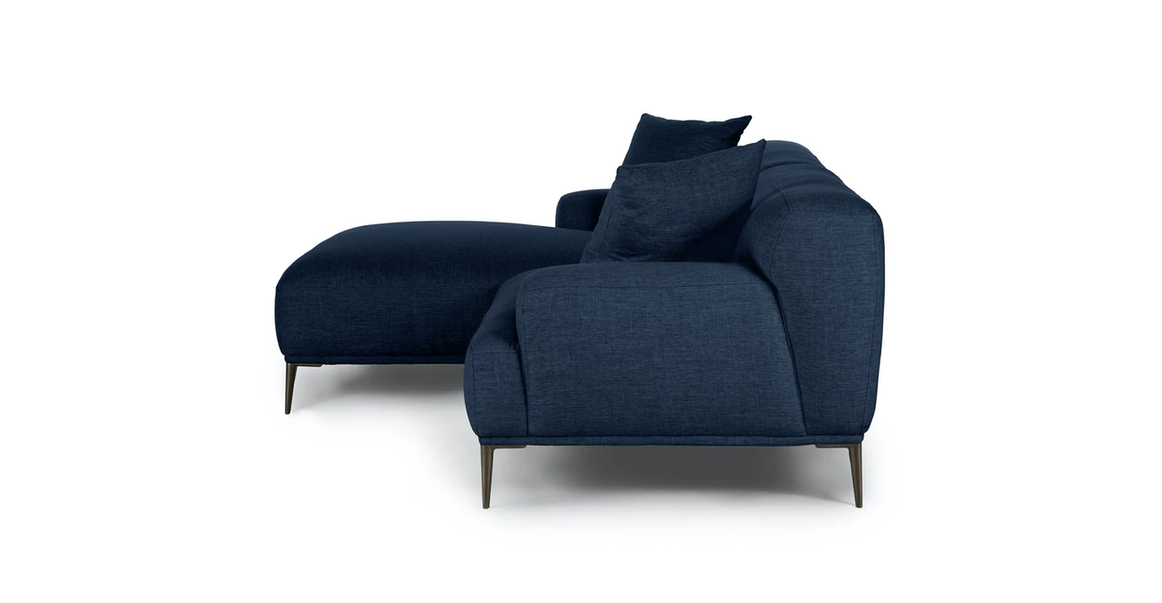 Milano Upholstered Aurora Blue Corner Sofa 2