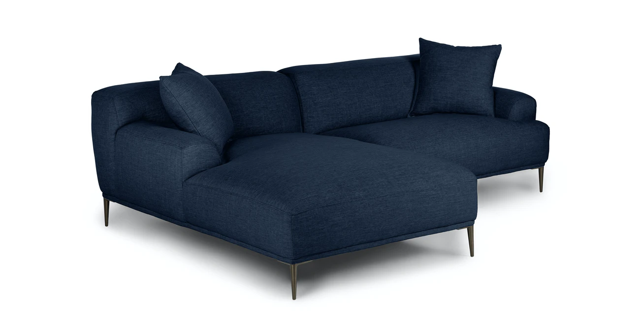 Milano Upholstered Aurora Blue Corner Sofa 7
