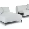 Milano Upholstered Mist Gray Corner Sofa 10