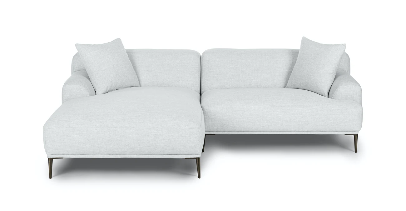 Milano Upholstered Mist Gray Corner Sofa 1