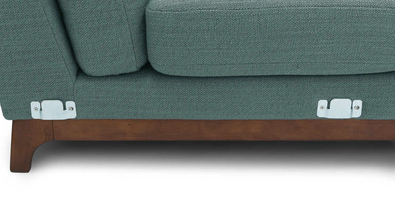 Milo Upholstered Aquarius Aqua Fabric Corner Sofa 4