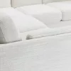 Milo Upholstered Fresh White Fabric Corner Sofa 8