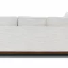 Milo Upholstered Fresh White Fabric Corner Sofa 11