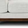 Milo Upholstered Fresh White Fabric Corner Sofa 9