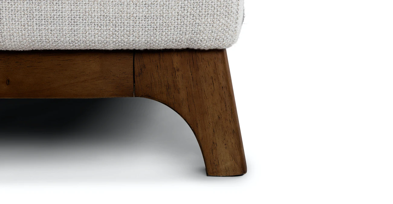 Milo Upholstered Fresh White Fabric Corner Sofa 4