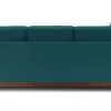 Milo Upholstered Lagoon Blue Fabric Corner Sofa 13