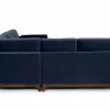 Milo Upholstered Maren Blue Velvet Corner Sofa 8
