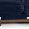 Milo Upholstered Maren Blue Velvet Corner Sofa 11
