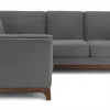 Milo Upholstered Pyrite Gray Fabric Corner Sofa 8