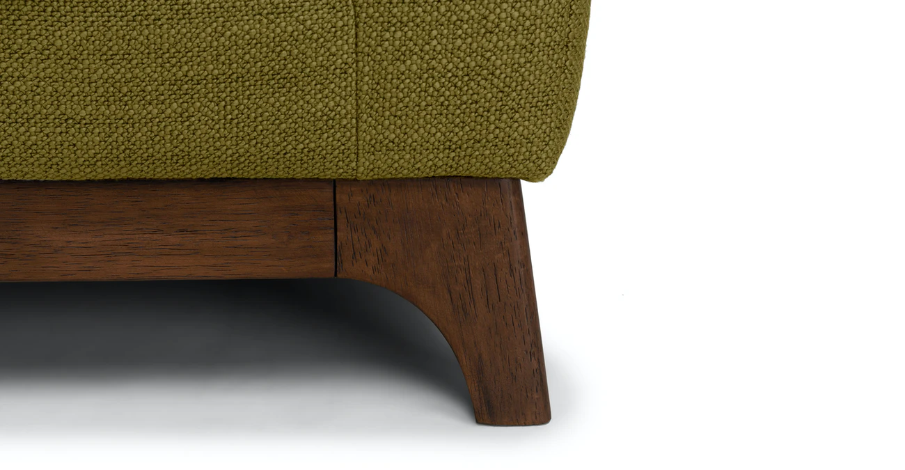 Milo Upholstered Seagrass Green Fabric Corner Sofa 6