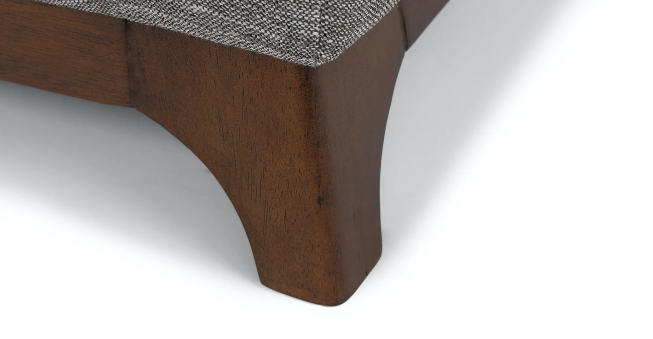 Milo Upholstered Volcanic Gray Fabric Corner Sofa 4