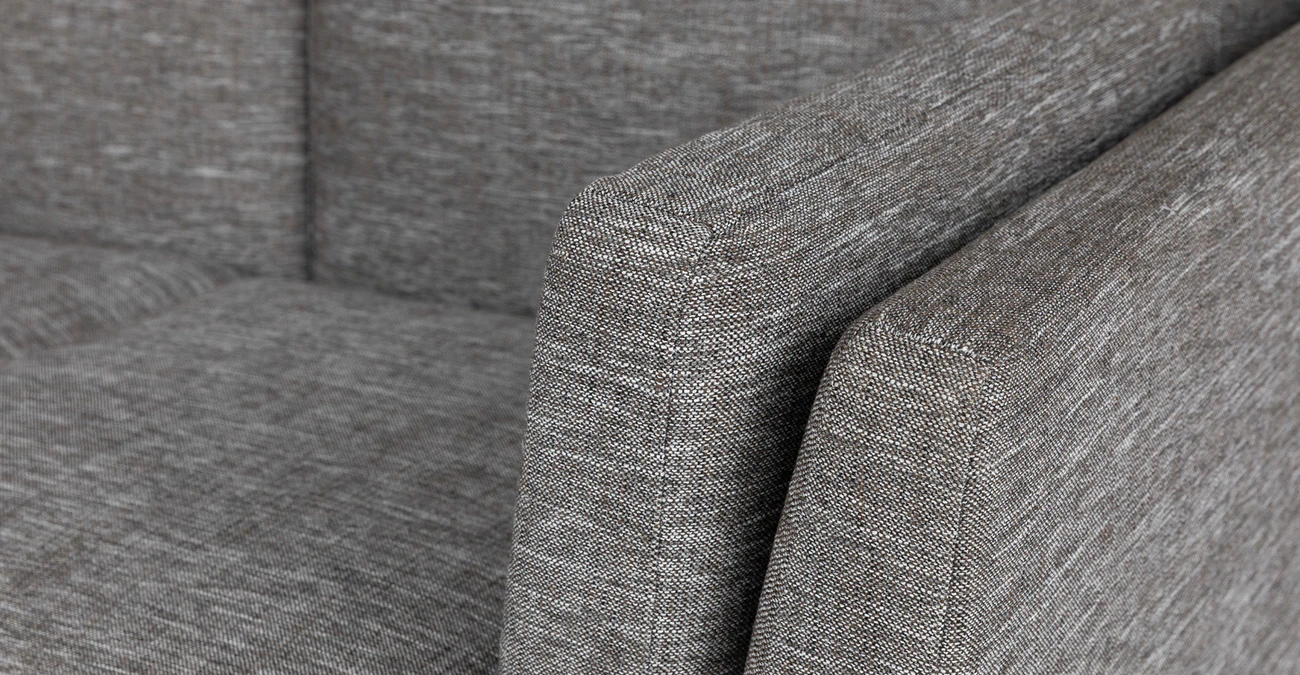 Milo Upholstered Volcanic Gray Fabric Corner Sofa 2