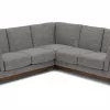 Milo Upholstered Volcanic Gray Fabric Corner Sofa 14