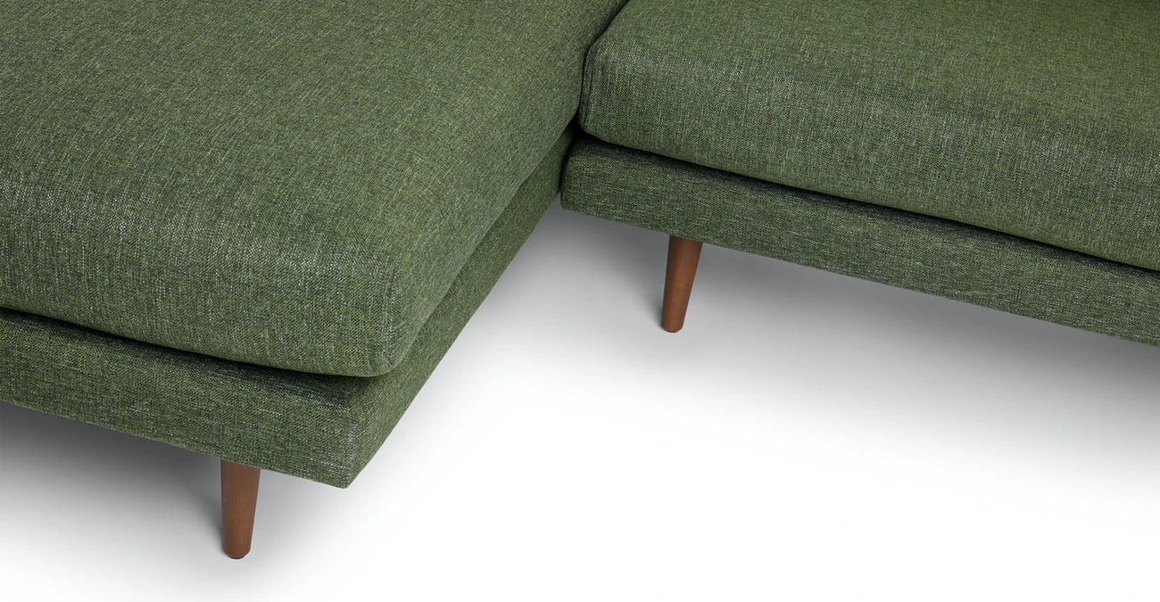 Toni Upholstered Forest Green Corner Sofa 5