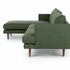 Toni Upholstered Forest Green Corner Sofa 9