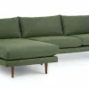 Toni Upholstered Forest Green Corner Sofa 8