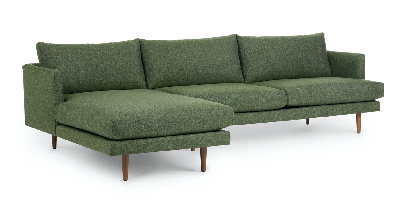 Toni Upholstered Forest Green Corner Sofa 7