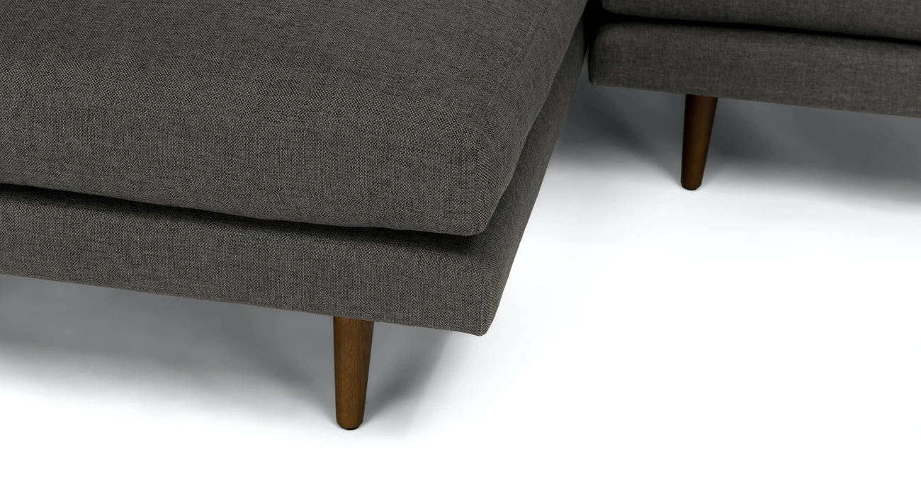 Toni Upholstered Graphite Gray Corner Sofa 4