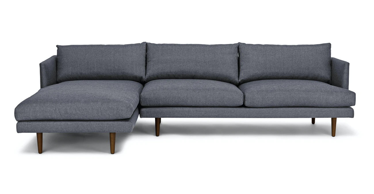Toni Upholstered Stone Blue Corner Sofa 1