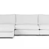 Vedori Upholstered 3-Seaters Quartz White Corner Sofa 7