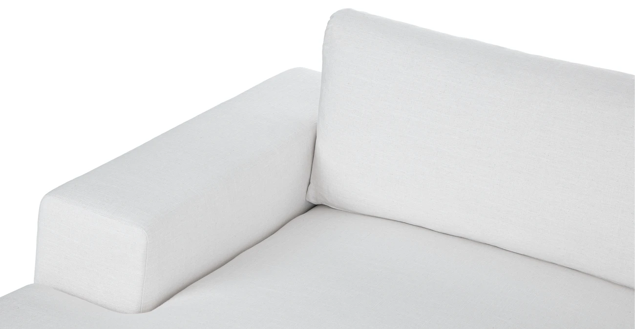 Vedori Upholstered 3-Seaters Quartz White Corner Sofa 5