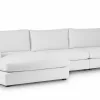 Vedori Upholstered 3-Seaters Quartz White Corner Sofa 12