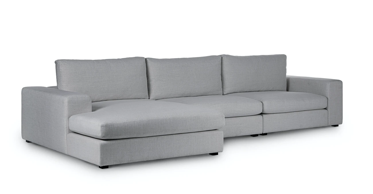 Vedori Upholstered 3-Seaters Summit Gray Corner Sofa 6