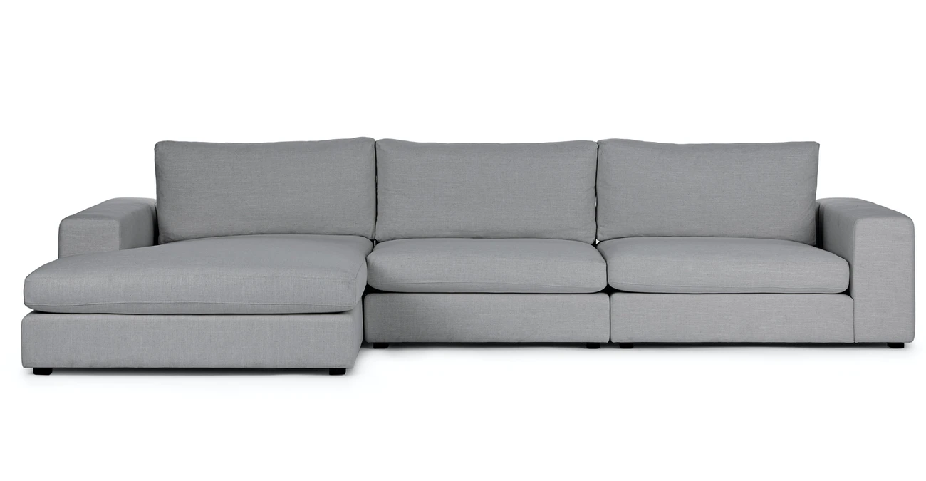 Vedori Upholstered 3-Seaters Summit Gray Corner Sofa 1