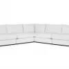 Vedori Upholstered 5-Seaters Quartz White Corner Sofa 8