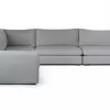 Vedori Upholstered 5-Seaters Summit Gray Corner Sofa 6