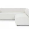 Chicago Upholstered Ankara Ivory Fabric Corner Sofa 7
