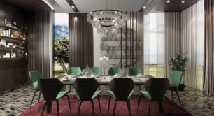 luxury dining room chair and table