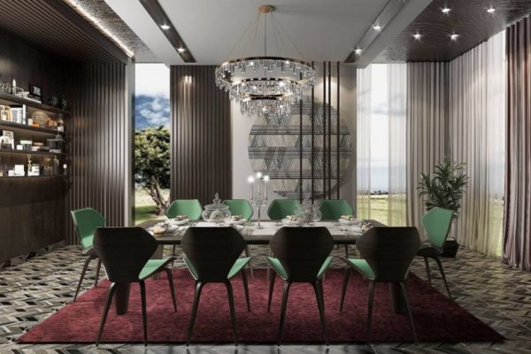 luxury dining room chair and table