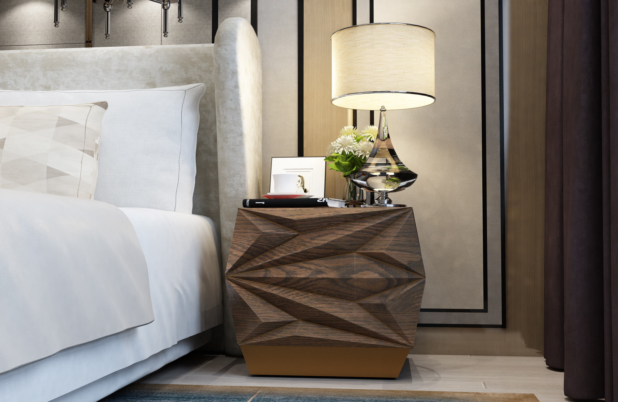 Luxury Bedside Tables Bedroom Furniture Factory Price